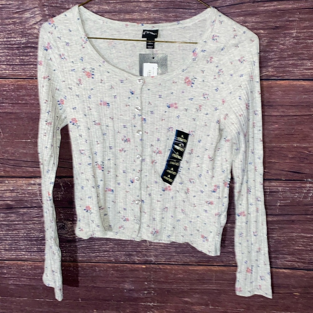 Art Class Floral Button Down Long Sleeves Shirt